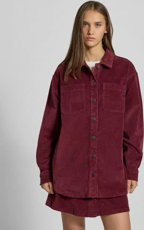 NOISY MAY Regular fit overhemdblouse van corduroy met borstzakken model 'ALVA' - Foto 2