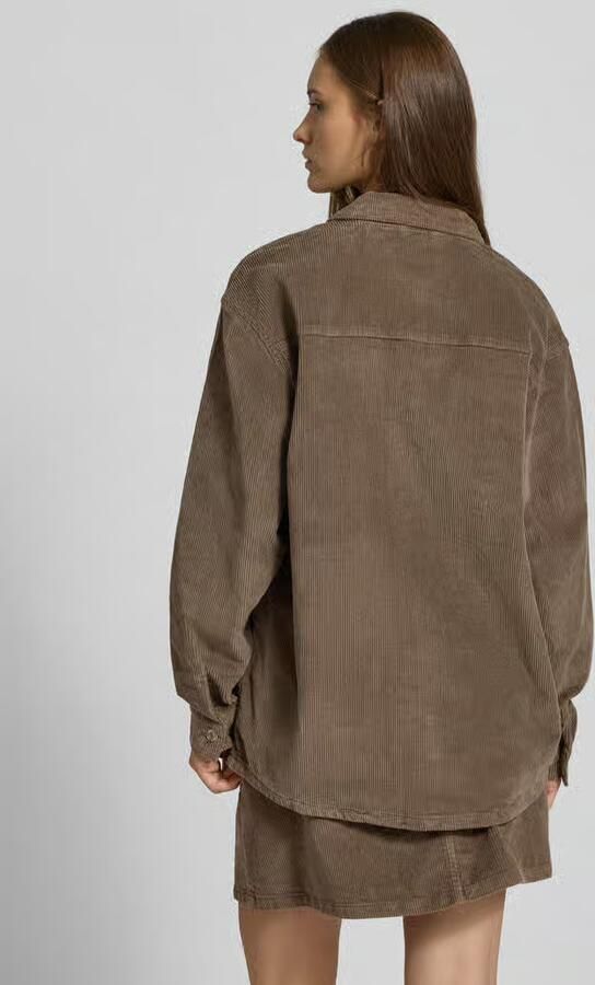 Noisy May Regular fit overhemdblouse van corduroy met borstzakken model 'ALVA'