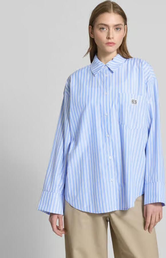 NOISY MAY Relaxed fit overhemdblouse met borstzak model 'FRIDA' - Foto 4