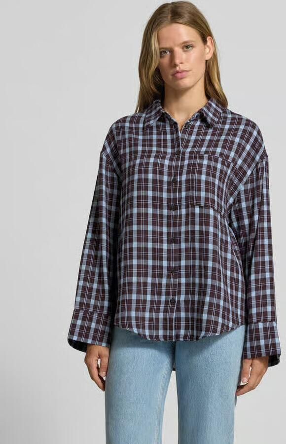 NOISY MAY relaxed fit overhemdblouse van katoenmix model 'Zoe' - Foto 2