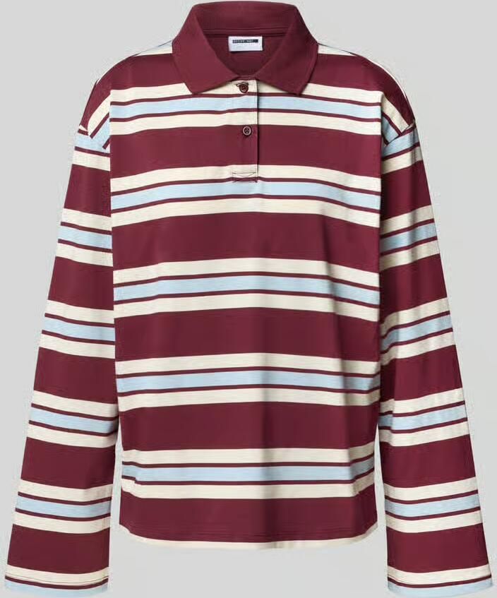 Noisy May Shirt met lange mouwen en korte knoopsluiting model 'AURA'