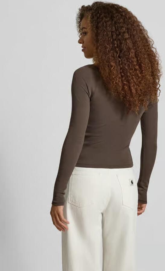 NOISY MAY shirt met lange mouwen in riblook met kant model 'MAYA' - Foto 3