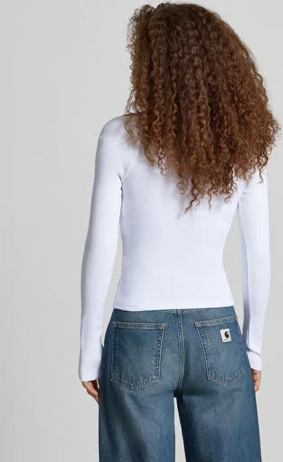 NOISY MAY shirt met lange mouwen in riblook met kant model 'MAYA' - Foto 2