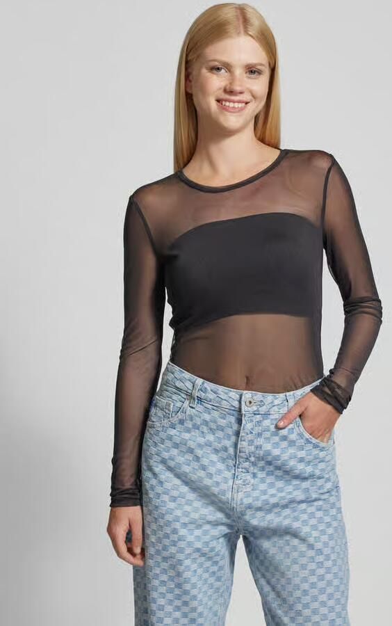 NOISY MAY Shirt met lange mouwen in semi-transparant design model 'JUDITH' - Foto 9