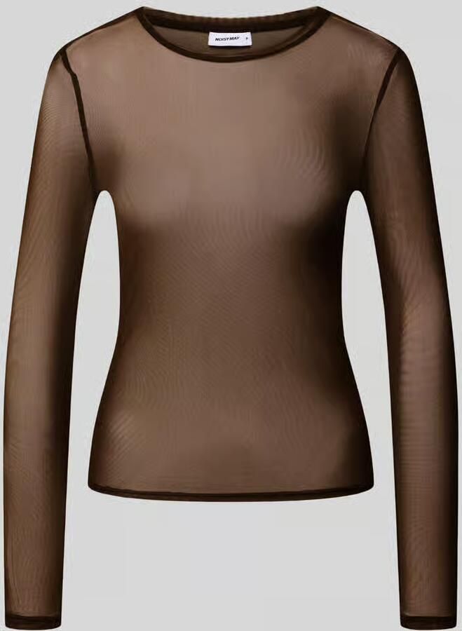 NOISY MAY Shirt met lange mouwen in semitransparant design model 'JUDITH'