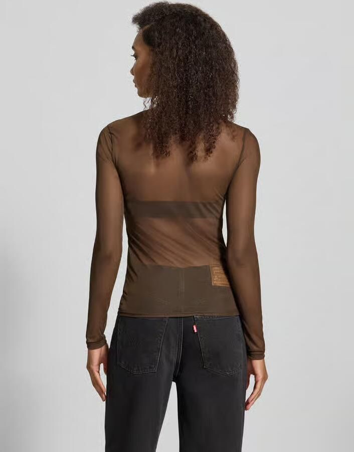 NOISY MAY Shirt met lange mouwen in semitransparant design model 'JUDITH' - Foto 2