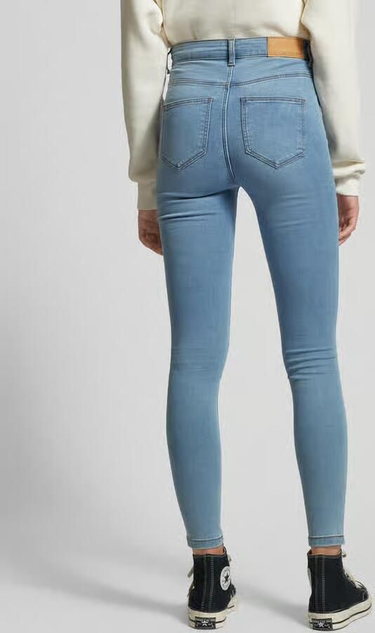 Noisy May Skinny fit jeans met knoop- en ritssluiting model 'CALLIE' - Foto 8