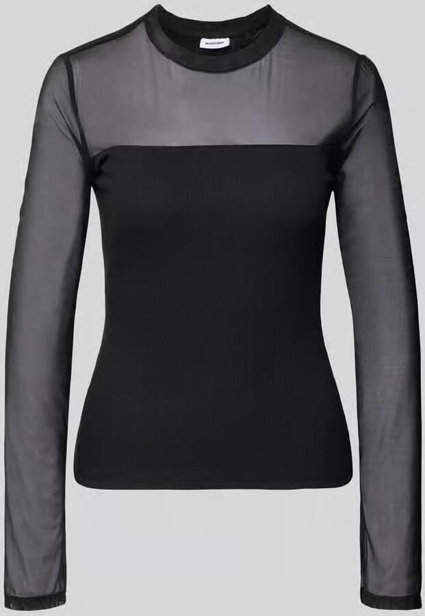 NOISY MAY Slim fit shirt met lange mouwen van elastische materiaalmix