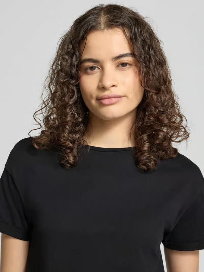 NOISY MAY T-shirt met gefixeerde mouwomslag model 'BRANDY'
