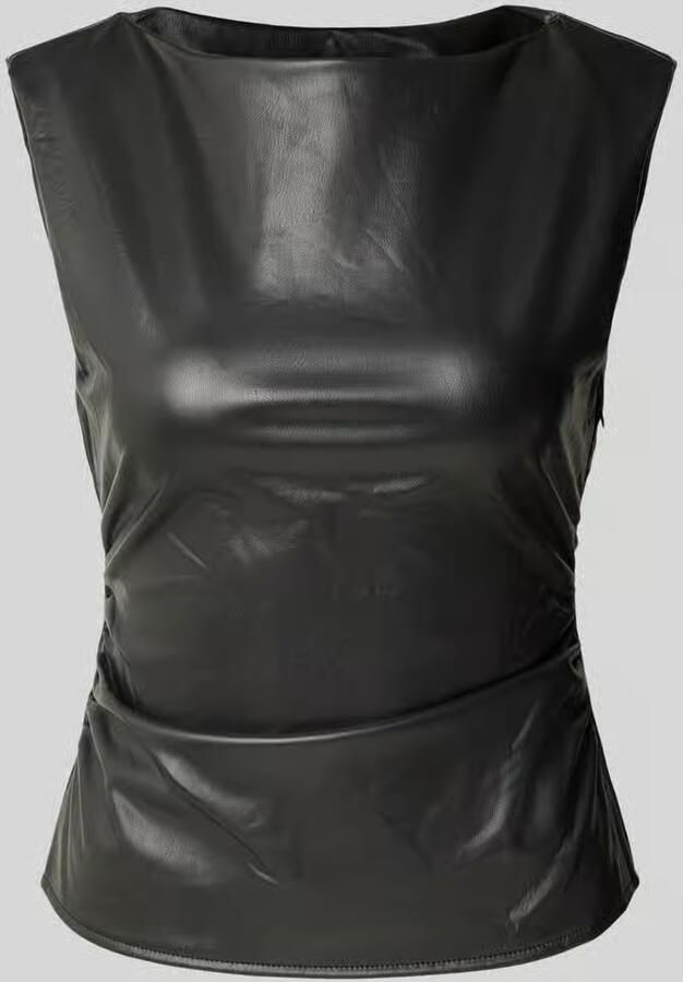 NOISY MAY Top in leerlook model 'SANDY'