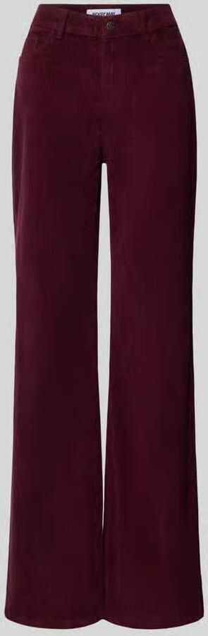 NOISY MAY Wide fit corduroy broek van elastische katoenmix model 'YOLANDA'