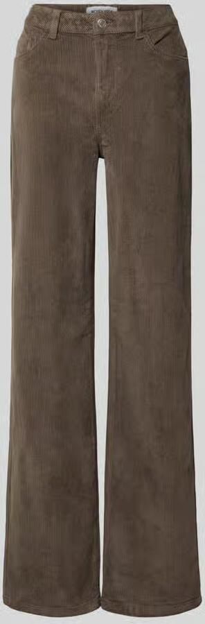 NOISY MAY Wide fit corduroy broek van elastische katoenmix model 'YOLANDA' - Foto 9