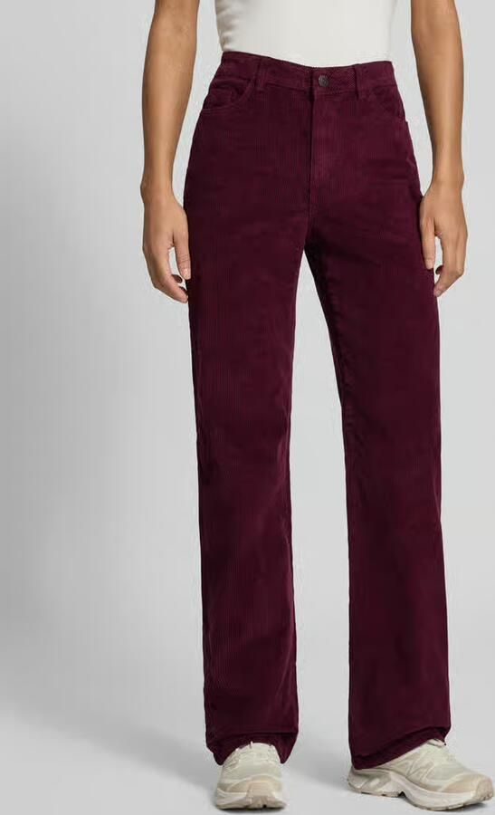 NOISY MAY Wide fit corduroy broek van elastische katoenmix model 'YOLANDA' - Foto 2