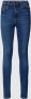 NOISY MAY high waist skinny jeans NMCALLIE met biologisch katoen donkerblauw - Thumbnail 2