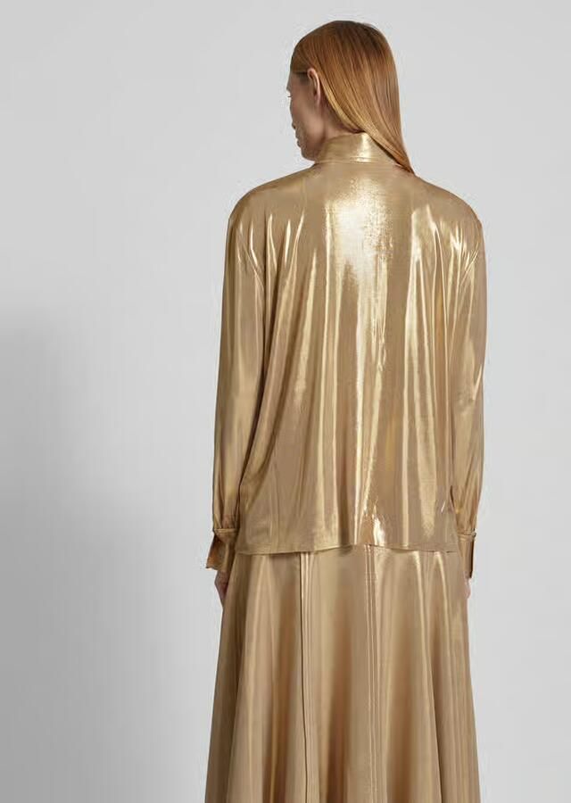 Norma Kamali overhemdblouse met verborgen knoopsluiting - Foto 3