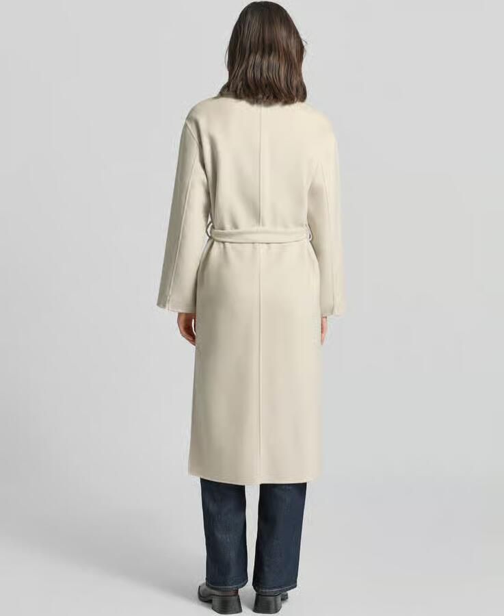 OAKWOOD Lange jas van lanawolmix met strikceintuur model 'ALLEGORIA'