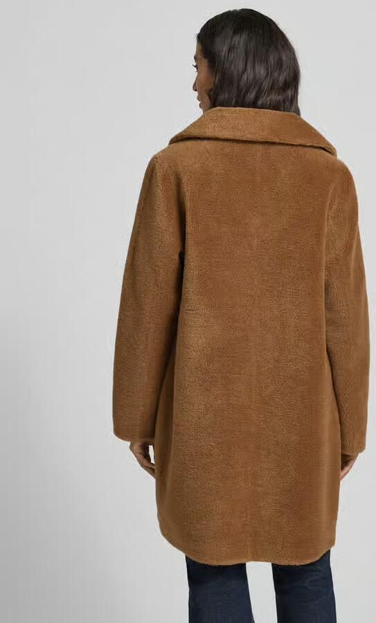 OAKWOOD Regular fit Lange jas van imitatiebont van pure Wol Model 'VENUS'