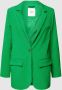OBJECT rechtvallende blazer OBJSIGRID van gerecycled polyester groen - Thumbnail 3