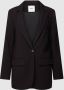 OBJECT rechtvallende blazer OBJSIGRID van polyester zwart - Thumbnail 2