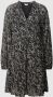 OBJECT jurk OBJMILA van gerecycled polyester zwart ecru - Thumbnail 3