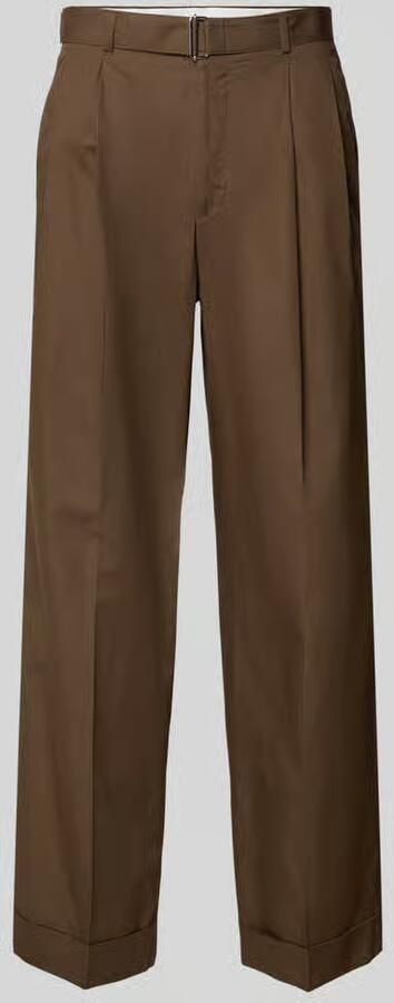 Officine Générale Loose fit stoffen broek met stolpplooien - Foto 2
