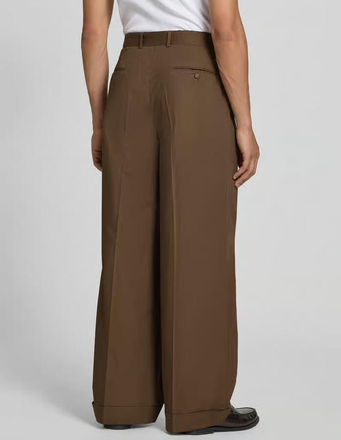 Officine Générale Loose fit stoffen broek met stolpplooien - Foto 2