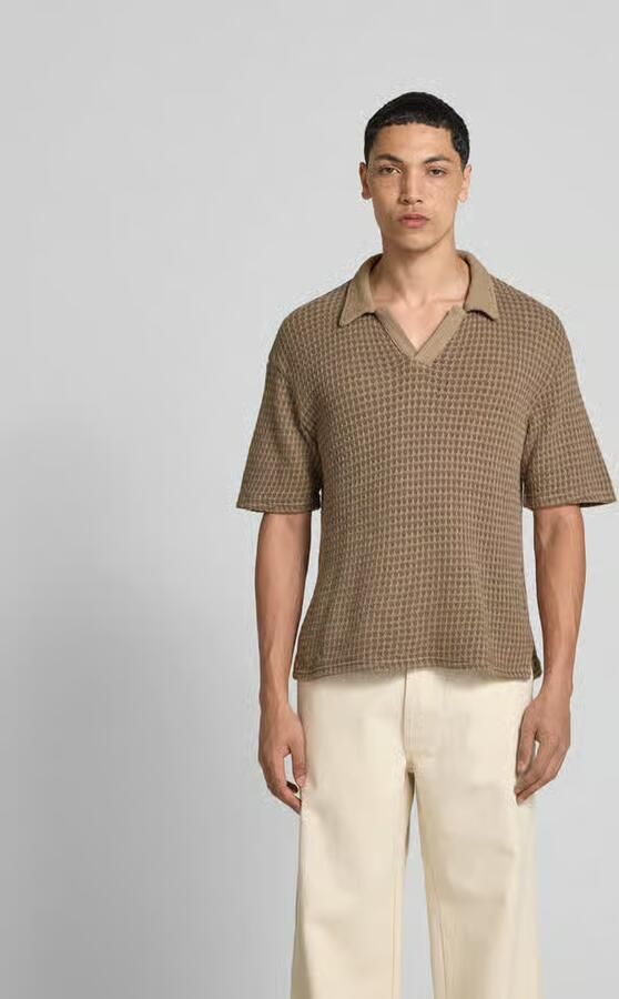 Officine Générale Poloshirt met V-hals - Foto 3