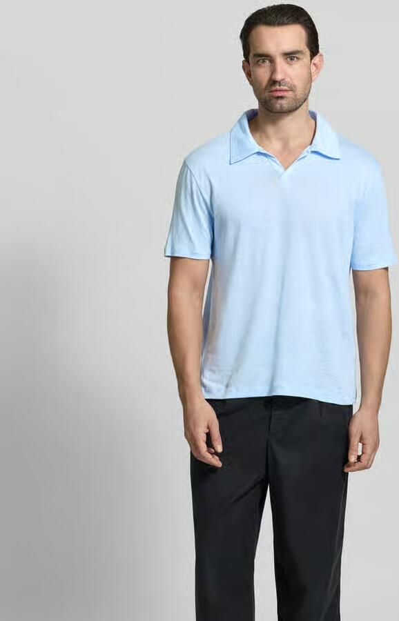 Officine Générale Regular fit linnen overhemd met polokraag