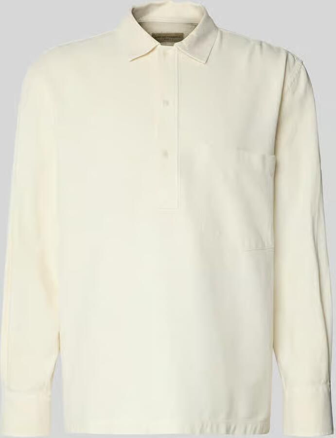 Officine Générale regular fit poloshirt met borstzak