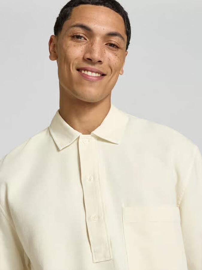 Officine Générale regular fit poloshirt met borstzak - Foto 2