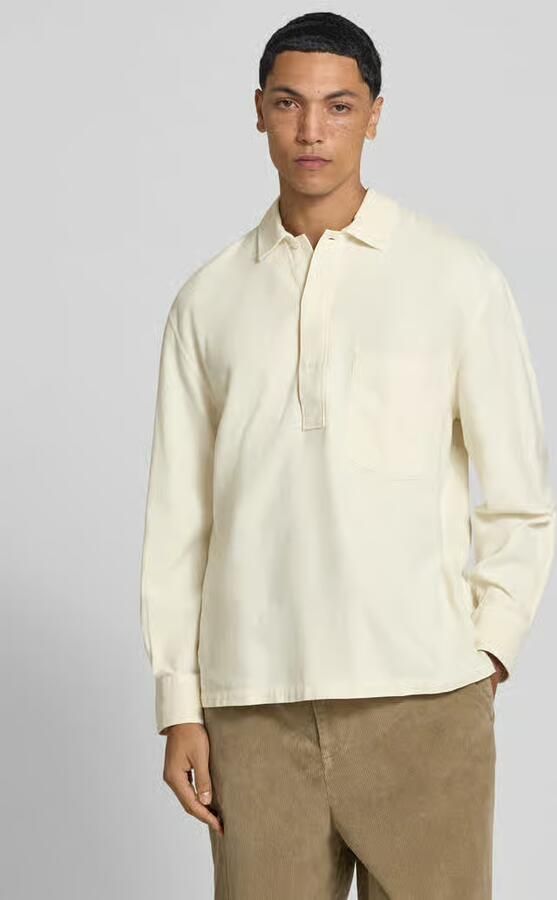 Officine Générale regular fit poloshirt met borstzak - Foto 2