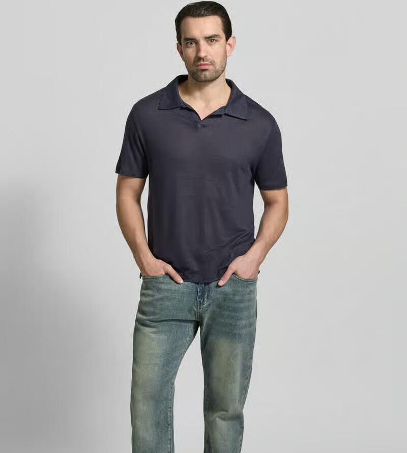 Officine Générale Regular fit Poloshirt van puur linnen - Foto 3