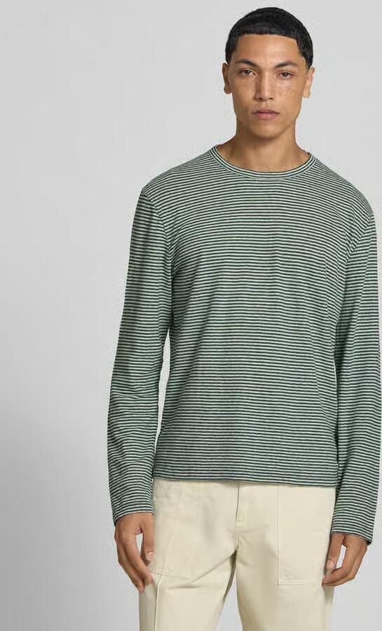 Officine Générale Regular fit shirt met lange mouwen van linnenmix - Foto 3