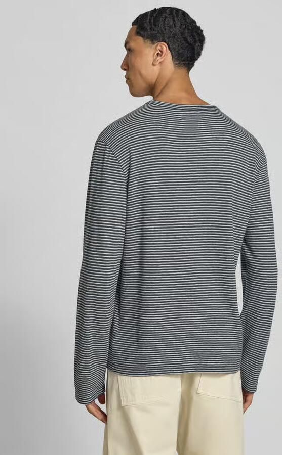 Officine Générale Regular fit shirt met lange mouwen van linnenmix - Foto 2