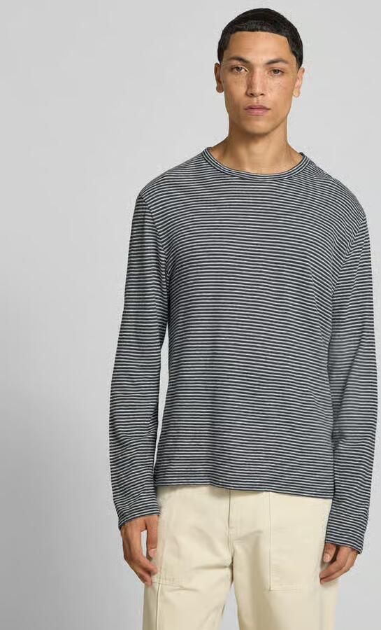 Officine Générale Regular fit shirt met lange mouwen van linnenmix - Foto 3