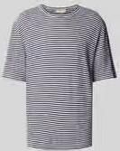 Officine Générale Regular fit t-shirt van linnenmix
