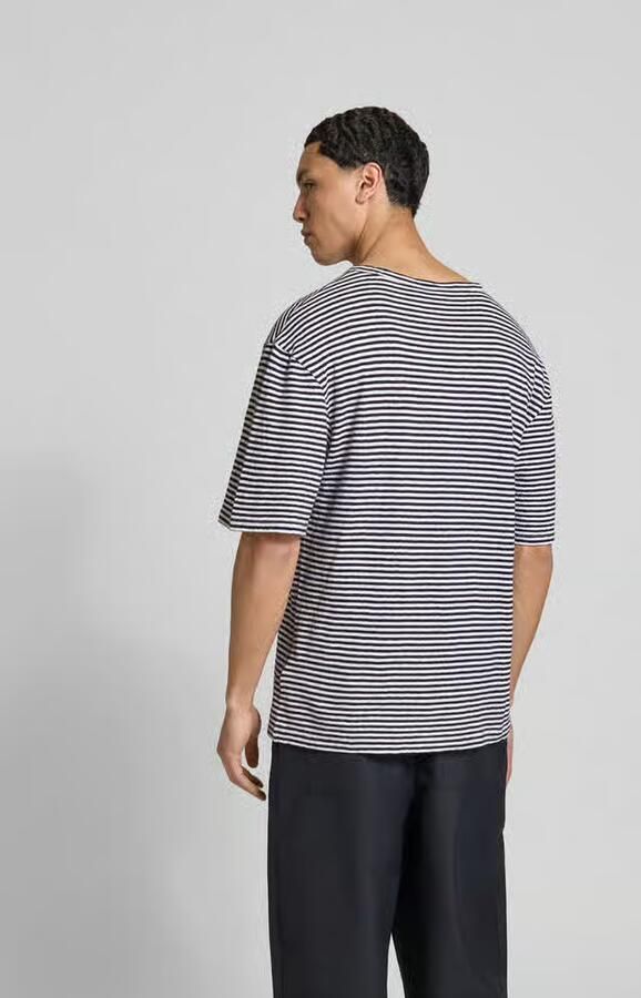 Officine Générale Regular fit t-shirt van linnenmix - Foto 2