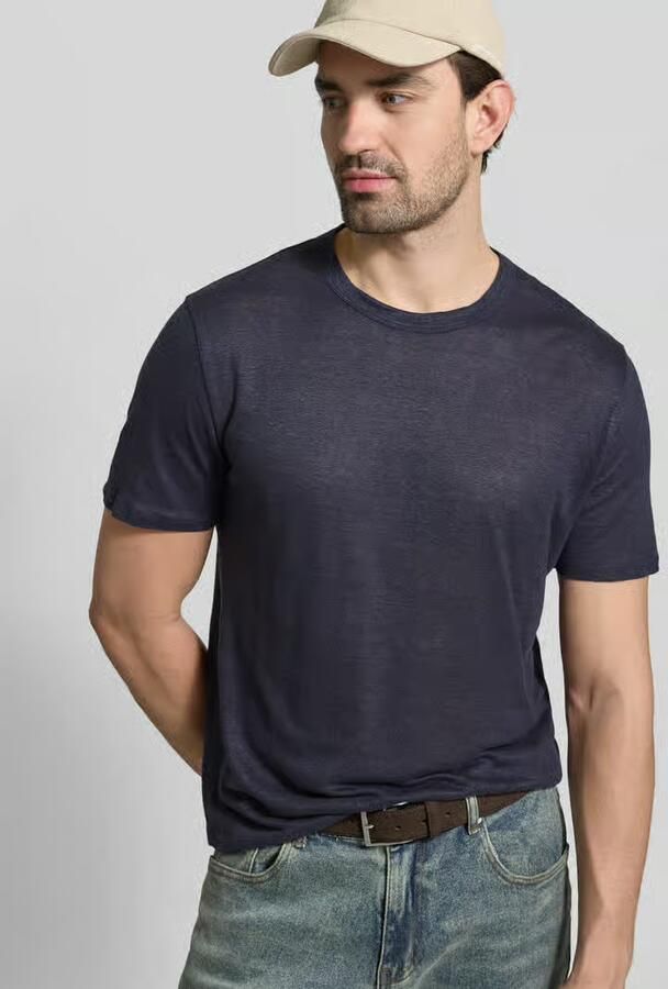 Officine Générale Regular fit T-shirt van puur linnen