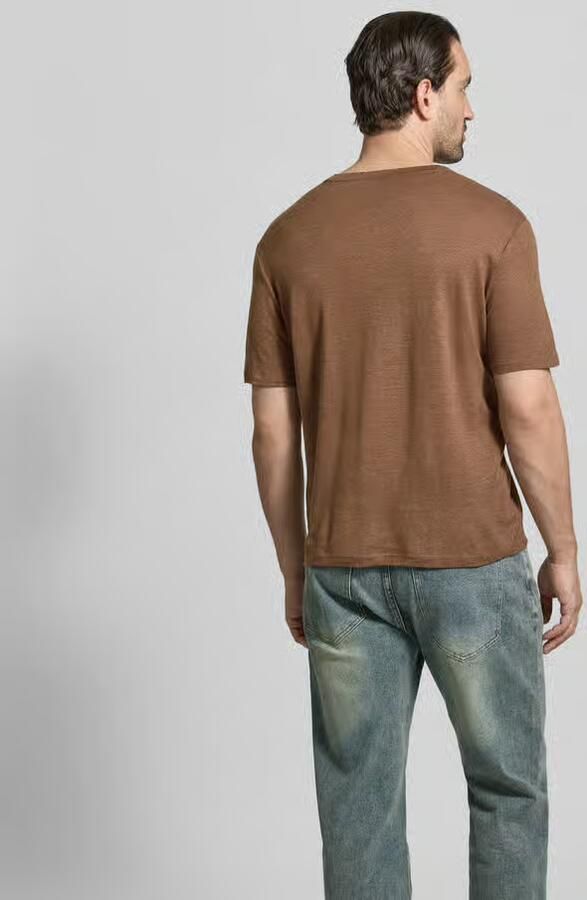 Officine Générale Regular fit T-shirt van puur linnen