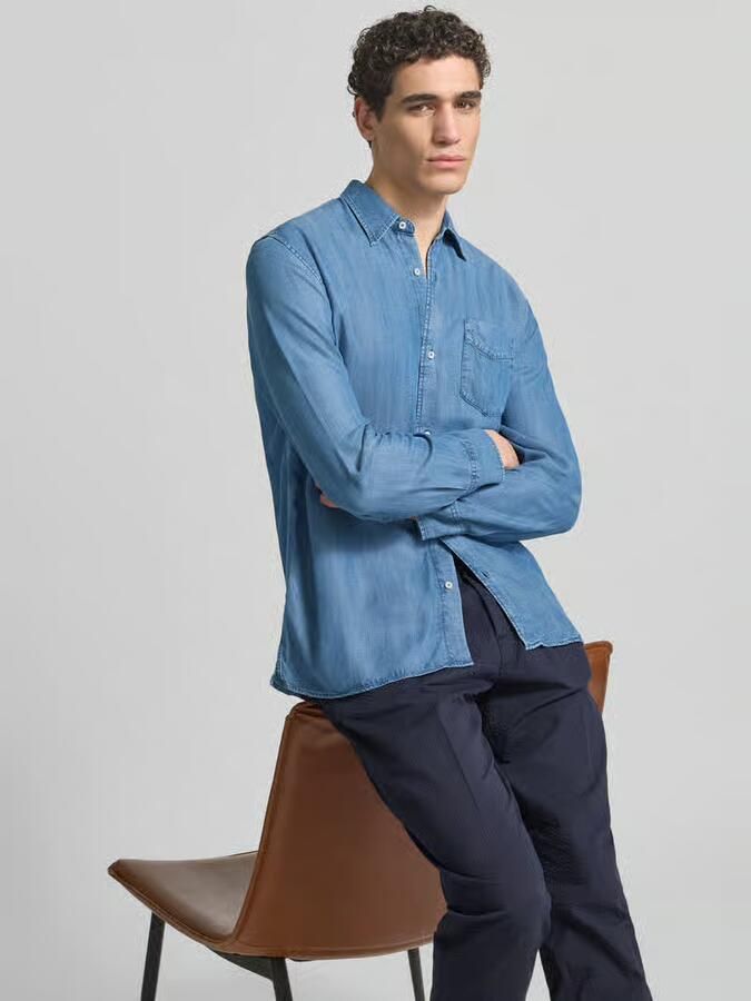 Officine Générale relaxed fit jeanshemd van puur lyocell