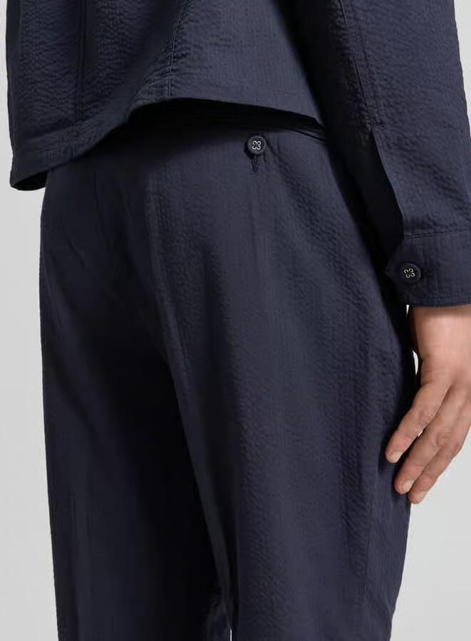 Officine Générale straight fit stoffen broek van katoen