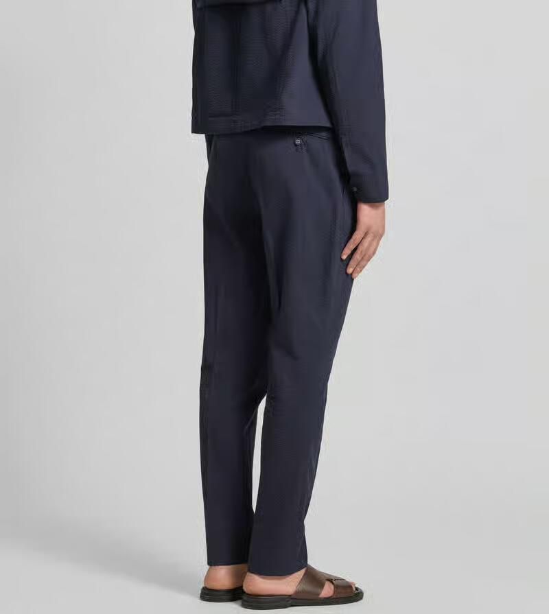 Officine Générale straight fit stoffen broek van katoen - Foto 3