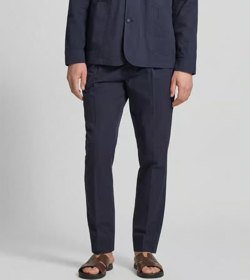 Officine Générale straight fit stoffen broek van katoen - Foto 2