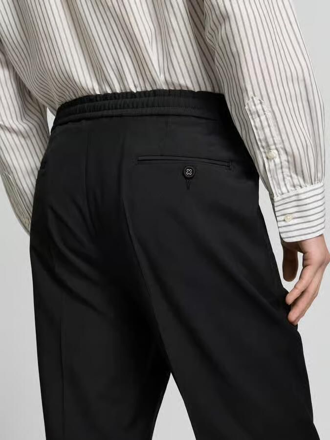 Officine Générale Straight fit stoffen broek van pure wol