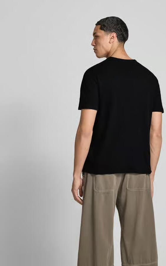 Officine Générale T-shirt met geribde ronde hals - Foto 2