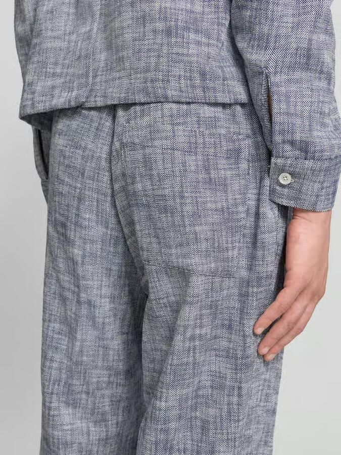 Officine Générale wide fit stoffen broek met persplooien
