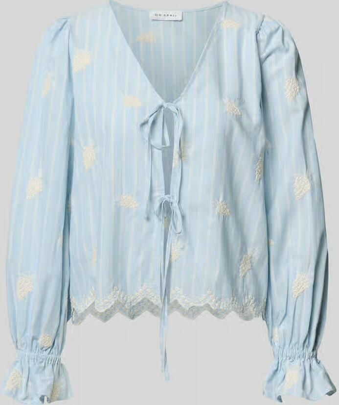 OH APRIL Blouse met vetersluiting model 'Ninon' - Foto 2