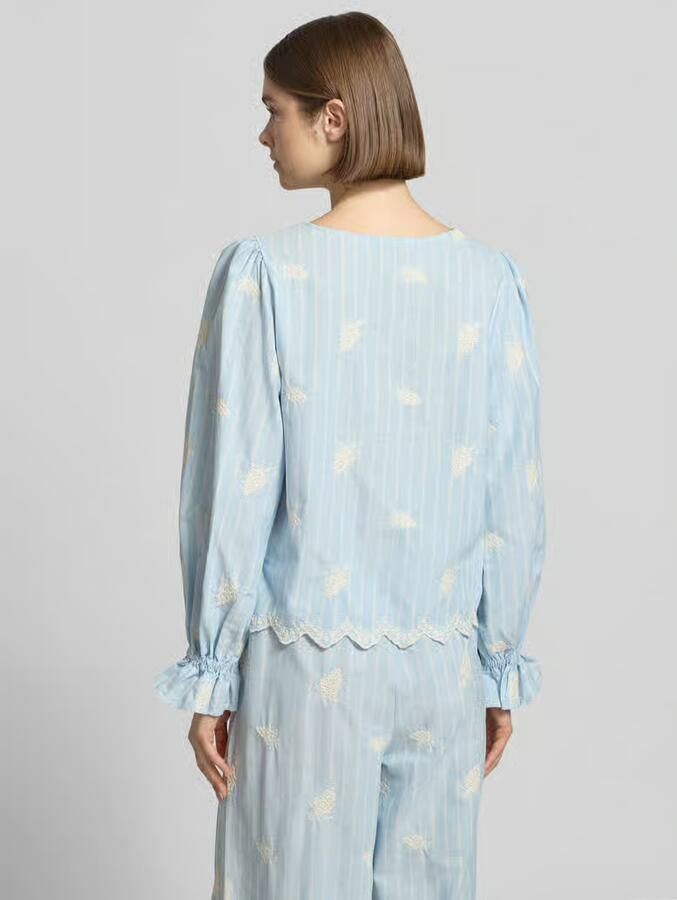 OH APRIL Blouse met vetersluiting model 'Ninon' - Foto 2