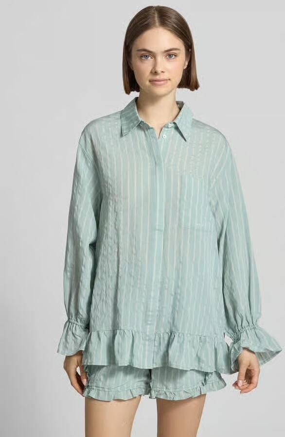 OH APRIL Blouse van viscosemix met borstzak model 'Selina' - Foto 2