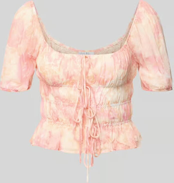 OH APRIL Blouseshirt van viscose met vetersluiting model 'Maelle' - Foto 2